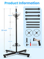 Yozlro Vertical Pool Filter Cleaner Stand Tool with 9‑Mode Adjustable Spray Nozzle, Fast Cleaning, Universal Fit for 3", 4", 6" Filter Cartridges, 360° Deep Cleaning