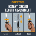 POWERTEC Extendable Floor and Wall Roller for Vinyl Flooring, Tile & Linoleum Roller with Extendable 17" to 27" Handle, 7.5" Wide for LVP, Veneer, Carpet, Wall Coverings, 1PK (71033V)