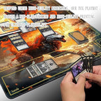 MTG Playmat - Non-Slip Backing Printing, Ideal for Card Game Enthusiasts TCG Playmat (Ember Rage-Deck)