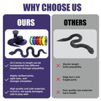 30 Inch 3D Printed Snake - Movable Articulated Snake, Perfect 3D Printed Animals for Educational Toys! Must-Have Toys for Kids and Collectors, Home Office Executive Desk Decor (Black Purple)