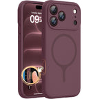 Miracase Silicone & Magnetic for iPhone 18 Pro Max Case, Burgundy