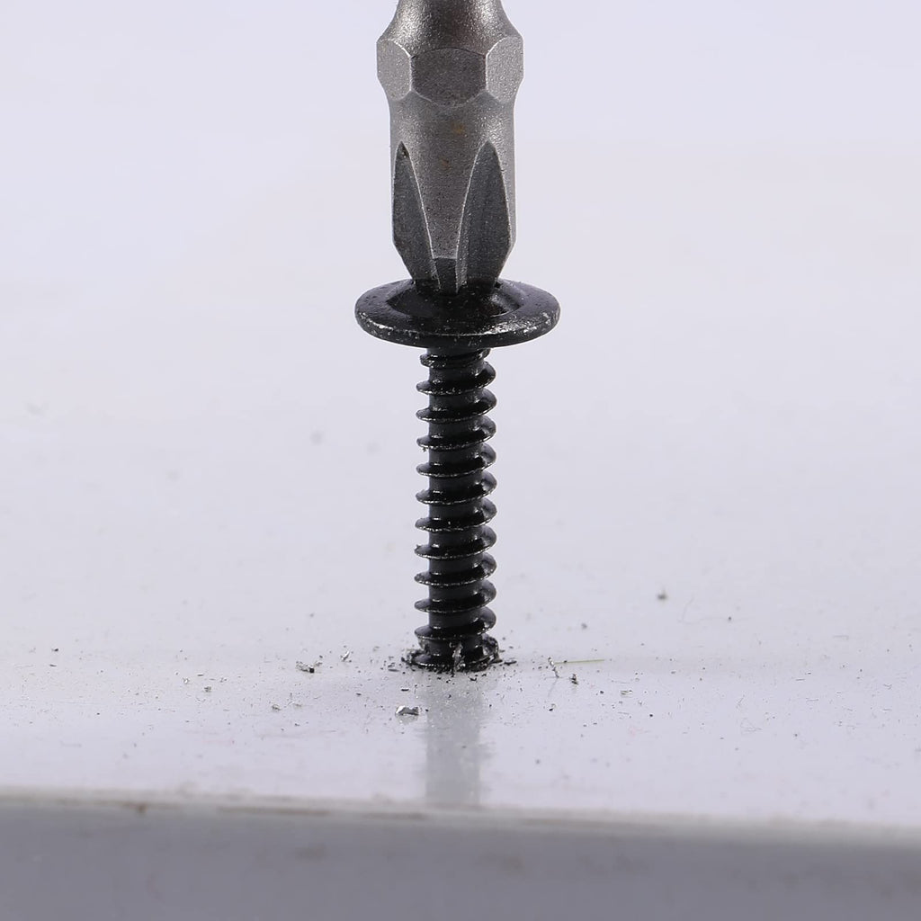 #10 x 3 Sheet Metal Screws 250PCS 410 Stainless Steel Truss Head Fast Self Tapping Screws Black Oxide by SG TZH