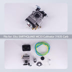 Quealzara Carburetor Carb 31801 for 33cc Earthquake MC33 Cultivator 31635 Carb