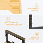 Bamboo Toilet Stool Foldable, 7 in, 8 in Or 9 in Adjustable Height Squat Stool Potty for Adults, Sturdy Poop Step Stool for Bathroom, Improve Squatting Posture, Non-Slip,500 lbs Capability