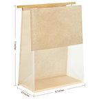 Ohuimrt 100 PCS Paper Bread Bags for Homemade Breads, 11 x 8.7 x 4.3 Inches Kraft Bakery Bags with Tin Tie Tab Lock Sourdough Bread Bags with Window Baked Foods Packaging