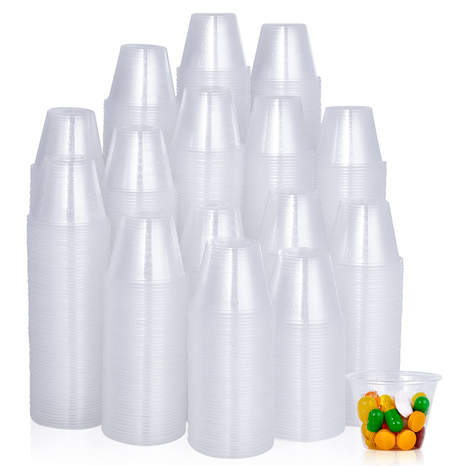 Lilymicky 1800 Pack Disposable Medicine Cups (1 oz), Medical Plastic Measuring Cups for Medical Purposes, or Mixing and Measuring Resin, Epoxy, DIY Arts & Crafts, Paint, Cooking