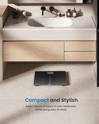 RENPHO Large Platform Weighing Scales for Body Weight, 550lb/250kg Bathroom Scales Large Display, Digital Scales with High Accurate, Weight Loss Tracking, 33x30cm, Core 1L