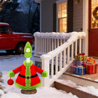 Teeanzo Christmas Winter Goose Outfit for 23" Porch Goose Holiday Red Green Cloths Costume Xmas Winter Outdoor Garden Patio Yard Lawn Art Decoration