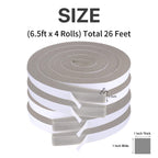 Futuwi Weather Stripping Door Seal 1 Inch W X 1 Inch T, Open Cell Foam Insulation Air Conditioner Window Seal, Total Length 26 Feet (6.5ft x 4 Rolls)