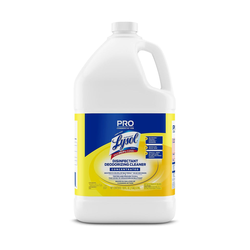 Lysol Professional Lysol Professional Disinfectant Deodorizing Cleaner 128 Pack of, Yellow, Lemon, 512 Ounce, (Pack of 4)