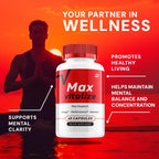 Max Vitalize for Men, Advanced MaxVitalize Natural Pills - Maximum Strength Formula, Max Vitalize Reviews - 1 Pack - 60 Capsules