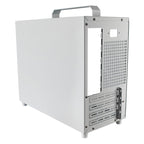 ALAMENGDA V500 Mini Portable M-ATX/ITX Computer Case, MINI-Tower CASE, Full Side Transparent Acrylic DIY Desktop Case with Handle, Support 320MM GPU Size (White-2.0)