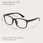 MIGSIR Blue Light Blocking Glasses for Computer Gaming, Fashion Fake Helps Reduce Screen Fatigue Eyeglasses for Women Men