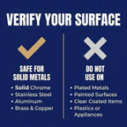 Flitz Metal Polish Paste - 1.76oz USA-Made Polish for Solid Chrome, Stainless Steel, & Aluminum - Non-Abrasive for Light Oxidation - Requires Manual Buffing - Not for Plated/Coated Surfaces (3 Pack)