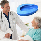YUMSUM Firm Thick Stable PP Bedpan Heavy Duty Smooth Countoured for Bed-Bound Patient (Blue)