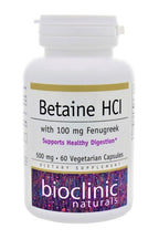 Bioclinic Naturals - Betaine HCL with Fenugreek 60 Veggie Capsules by Bioclinic Naturals