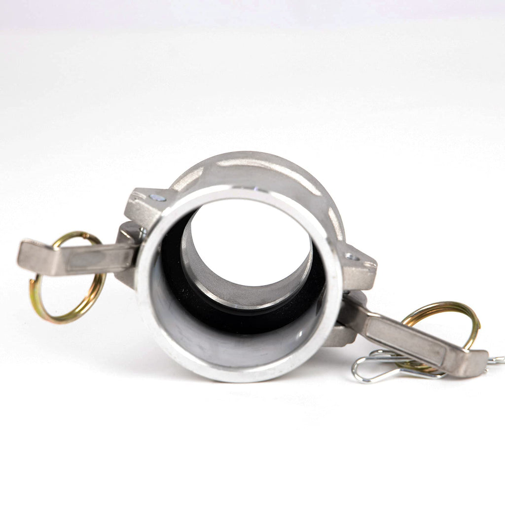 Quafwia 2 pcs Aluminum cam lock fittings (2" Part B) cam groove hose fitting camlock fittings, Male Adapter Female NPT Thread camlock fitting (2'')