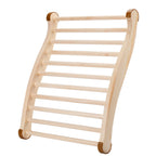 Sauna Backrest Sauna Accessories Wooden Slip-Resistant Non-Toxic Comfortable S-Shape Design Sauna Chair with Back, Sauna Accessories for Any Barrel or Infrared Sauna