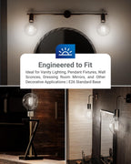 10 Pack G25 LED Light Bulbs, Filament Edison Globe, Vanity Lighting Bulb for Bathroom Bedroom, 500 LM, 5W (60W Equivalent), 4000K Cool White, Dimmable, E26 Base, Clear UL