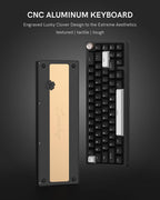 Womier SK65 Wireless Mechanical Gaming Keyboard, 60 Percent Retro Creamy Aluminium Keyboard, Bluetooth 5.0/2.4GHz/USB-C Wired Hot Swappable Custom RGB Backlit for Mac Computer PC (Black)