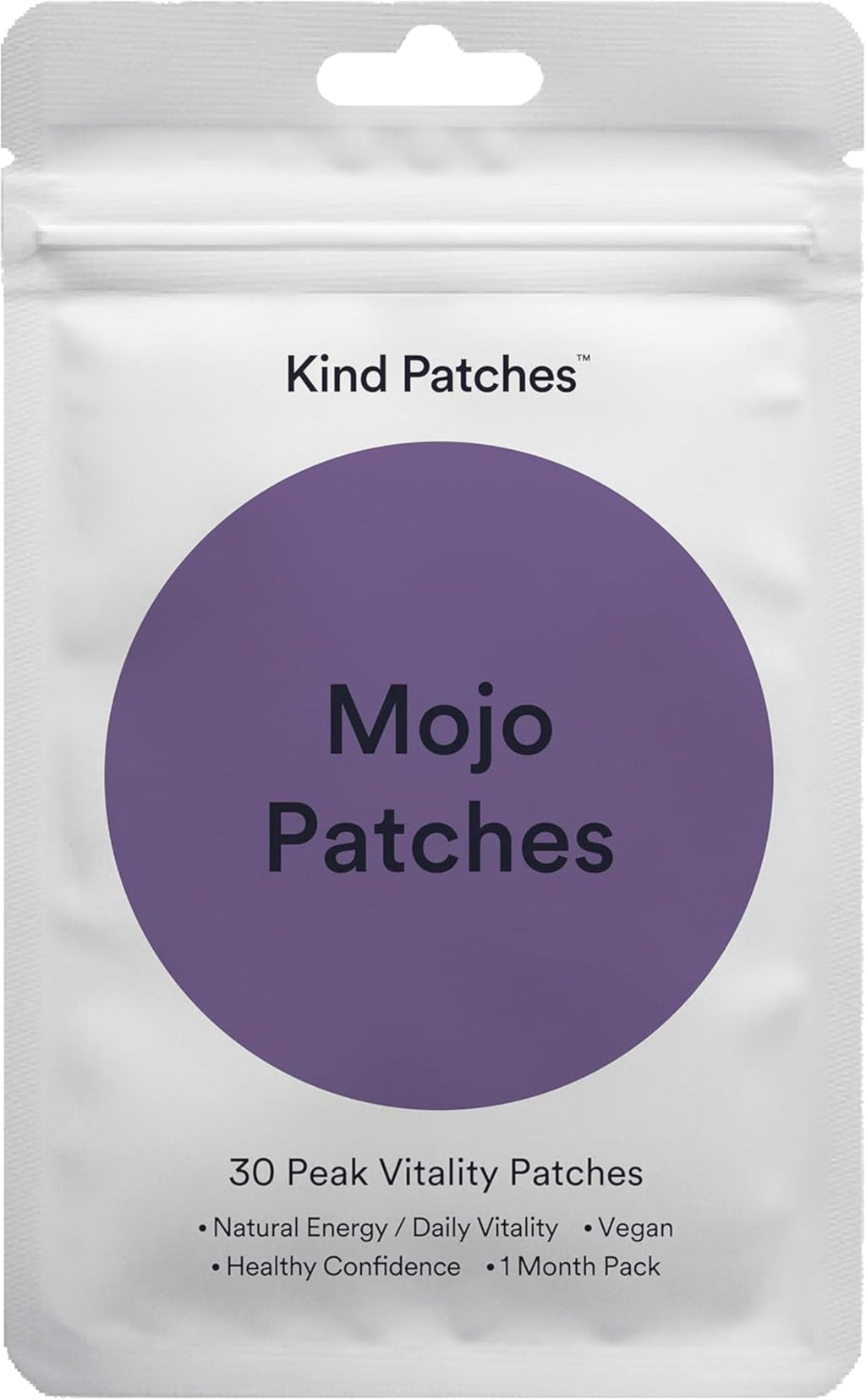 Kind Patches Mojo Patches with Tongkat Ali Extract, Zinc Picolinate, Pomegranate Extract, and Boron Picolinate - 30 Count
