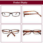 Kerecsen Reading Glasses 5 Pairs Fashion Ladies Readers Spring Hinge with Pattern Print Eyeglasses for Women (Mix Color -4, 1.50)