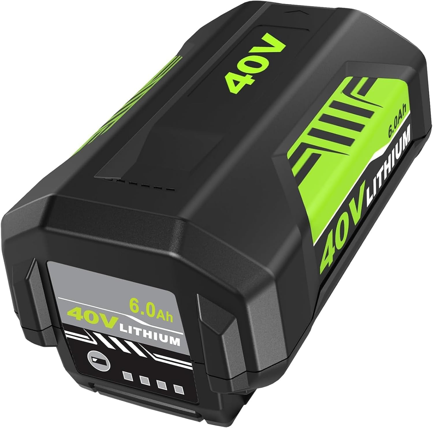 1 Pack 6000mAh High Capacity Replacement for Ryobi 40V Battery 6.0Ah Compatible with Ryobi 40 Volt Lithium Battery OP4026 OP40601 OP4050A OP4040 OP4030 OP4050 Compatible with 40V Cordless Tool(Green)
