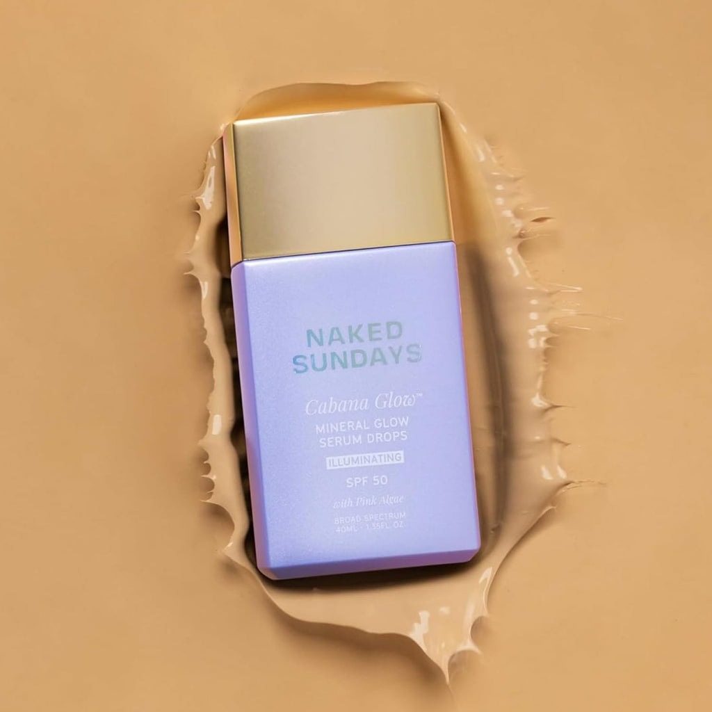 Naked Sundays CabanaGlow Illuminating Tinted Sunscreen Serum Drops SPF 50 - Hydrating, Brightening, Zinc Oxide Daily Face Sunscreen with Skin-Perfecting Pigments