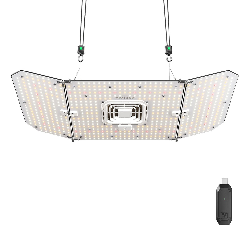 VIVOSUN AeroLight Wing AW200SE 200W LED Grow Light with Fan & Smart Control