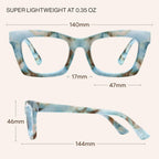 CCVOO 3.25 Oprah Style Reading Glasses for Women, Stylish Eyeglasses, Blue Light Readers for Women, Cheaters