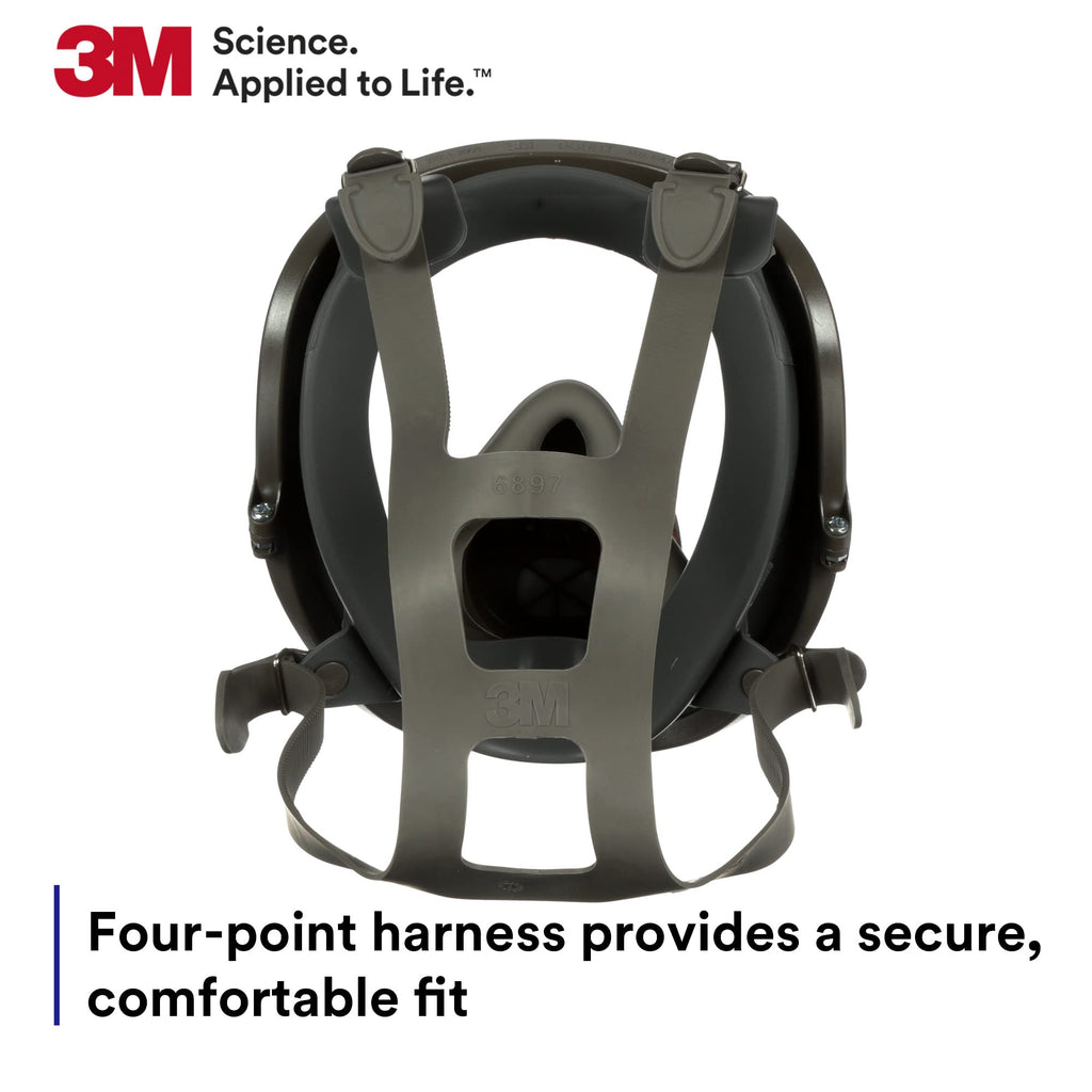 3M 6800 Full Facepiece Reusable Respirator, Medium, Gray