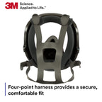 3M 6800 Full Facepiece Reusable Respirator, Medium, Gray