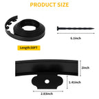 Garden Edging, 50FT x 2" Flexible Plastic Landscape Border with 48 Stakes