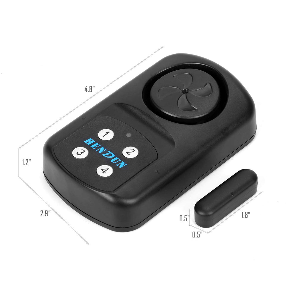HENDUN Outdoor Door Alarm with Remote Keypad, Waterproof IP67,Inground Pool Safety Alarm,Gate Open Sensor, 140 dB Super Loud, Prying Door Entrance Alert (1 Pack)