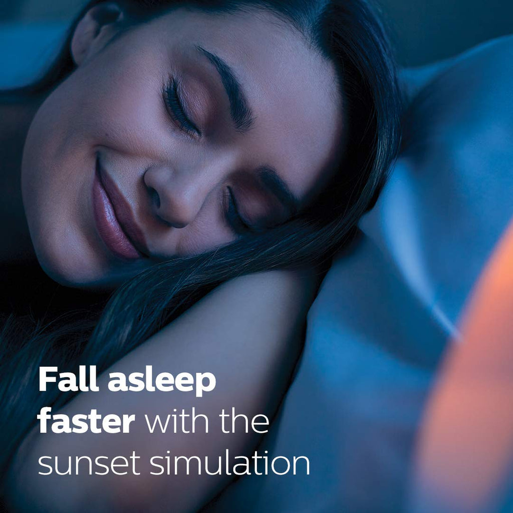 Philips HF3520/60 Light Therapy Wake Up Light LUXEON – Mood Lamp (Wake-up Light, 300 lx, LUXEON, Orange, Red, Yellow, 40 min, Bedroom)