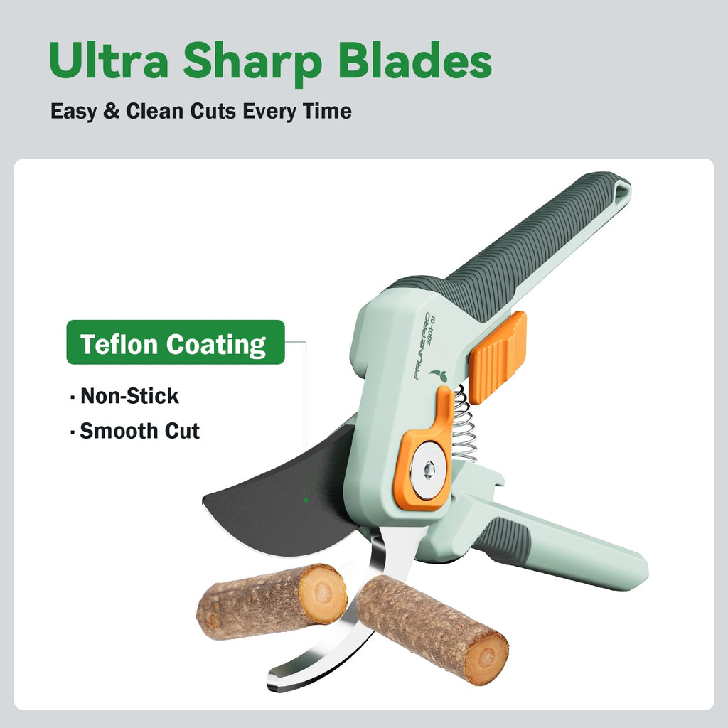 PrunePro Pruning Shears Gardening Scissors Set Professional Hand Pruner Sharp Stainless Steel Blade Garden Scissors Plant Flower Garden Clipper