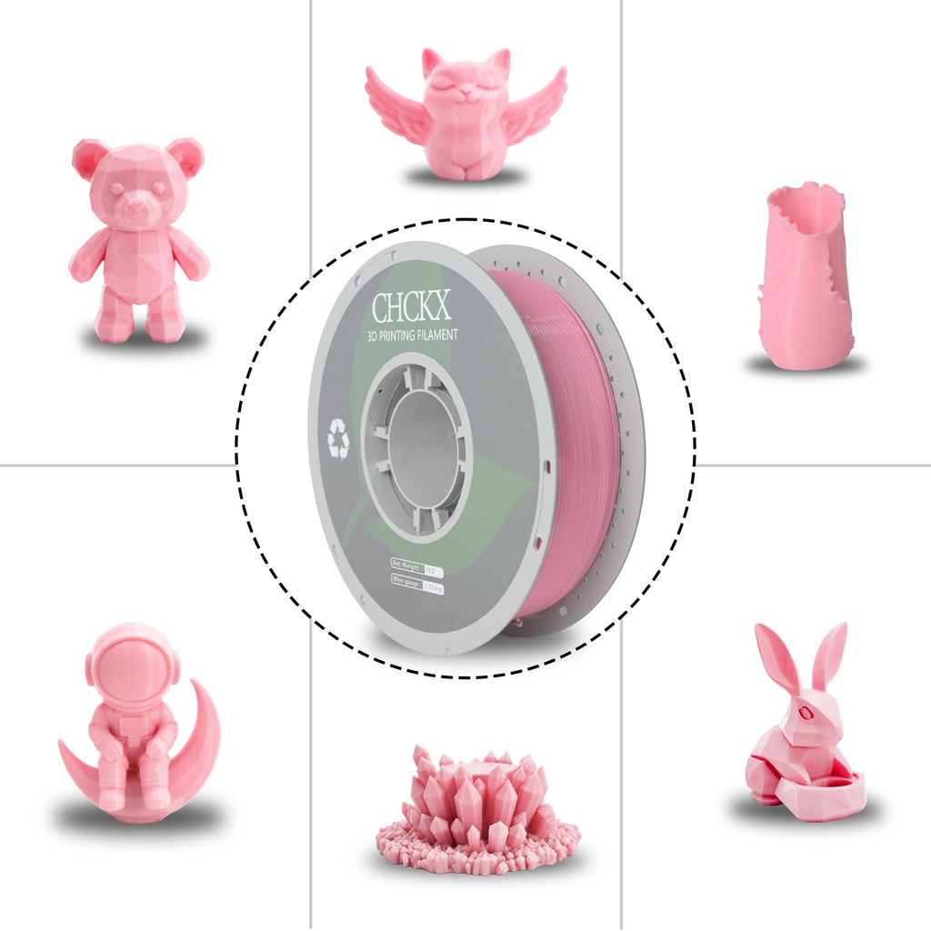 CHCKX PETG 3D Printing Filament 1.75mm, ±0.02mm Tolerance, 1kg Spool (2.2lbs), Pink
