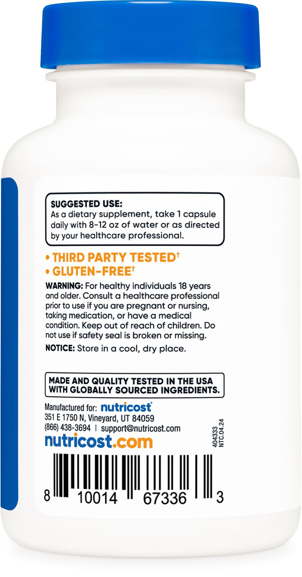 Nutricost Lithium Orotate 5mg, 120 Capsules - Veggie Caps, Non-GMO, Gluten Free (Pack of 2)
