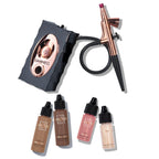 Luminess Air Icon Makeup Airbrush System and 4-Piece Foundation Starter Kit, Rich Coverage - Quick, Easy & Long Lasting Application - Includes Silk 4-In-1 Foundation, Highlighter & Blush