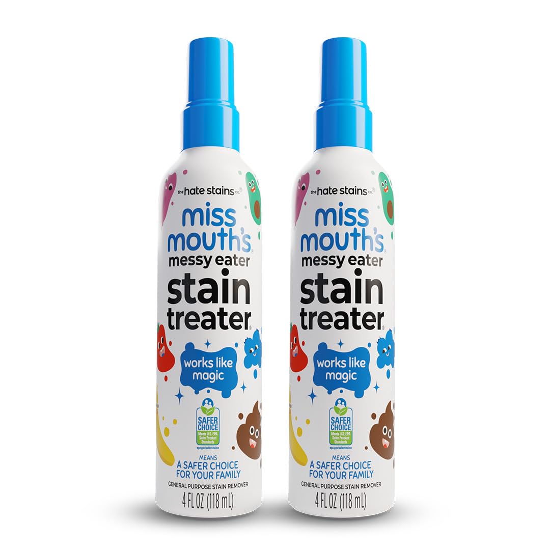 Miss Mouth's Messy Eater Stain Treater, Laundry Stain Remover, 4 Oz, 2 Pack