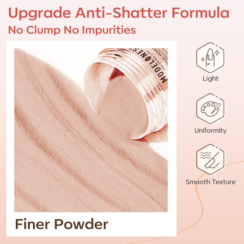 Modelones Cover Nude Blush Acrylic Powder, 4.23oz/120g Acrylic Powder Large Capacity Professional Acrylic Nail Powder Polymer for 3D French Nail Manicure Extension Nail Carving