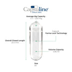 Clear Size 00 Empty Gelatin Capsules by Capsuline - 1000 Count - Gelatin Capsules - 1000