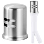 Dishwasher Air Gap Cover, Dishwasher Air Gap Cap for Kitchen Sink, Solid Brass Dishwasher Overflow Vent Cap Replacement Kit, Brushed Nickel
