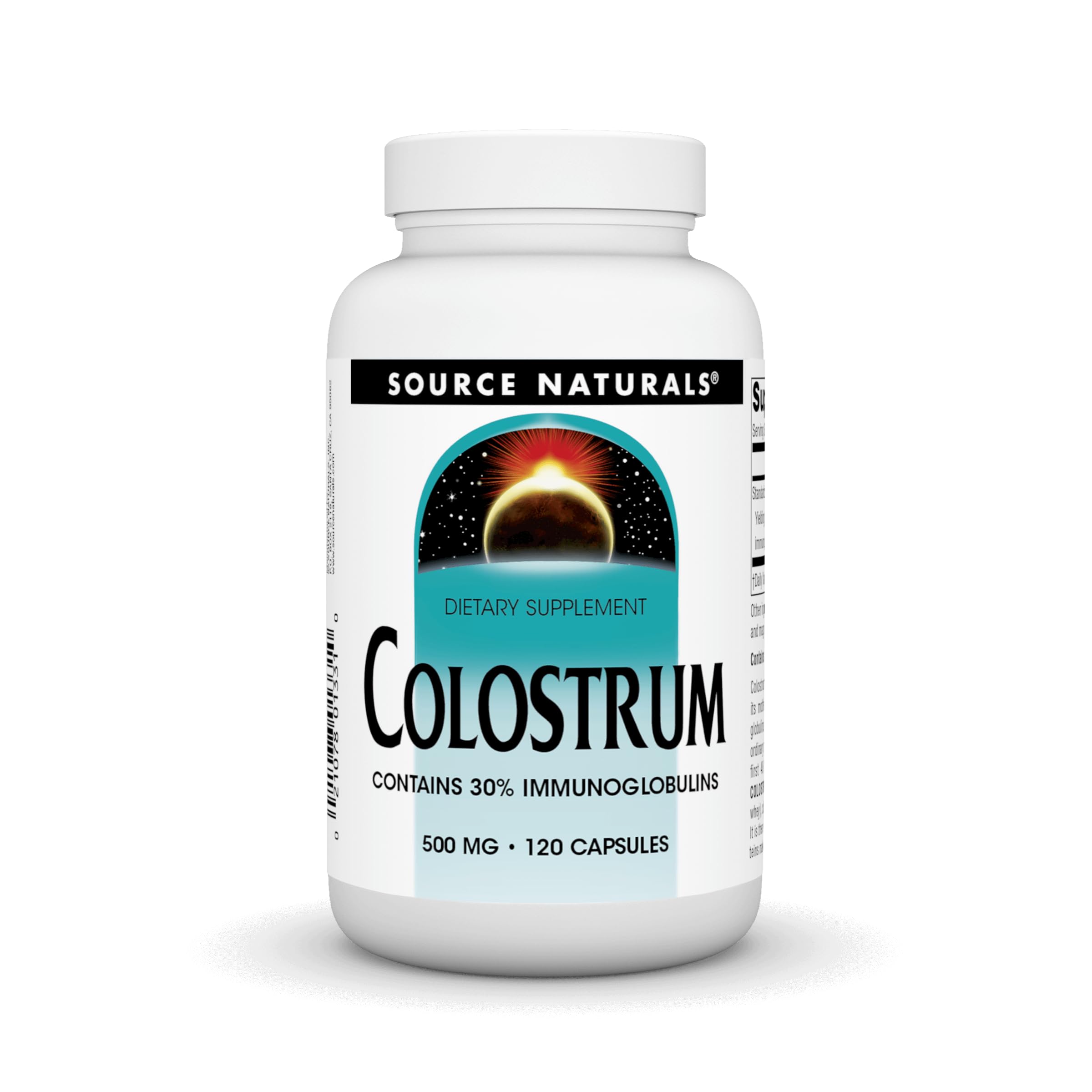 Source Naturals Colostrum Contains 30 Percent Immunoglobulins - 120 Capsules
