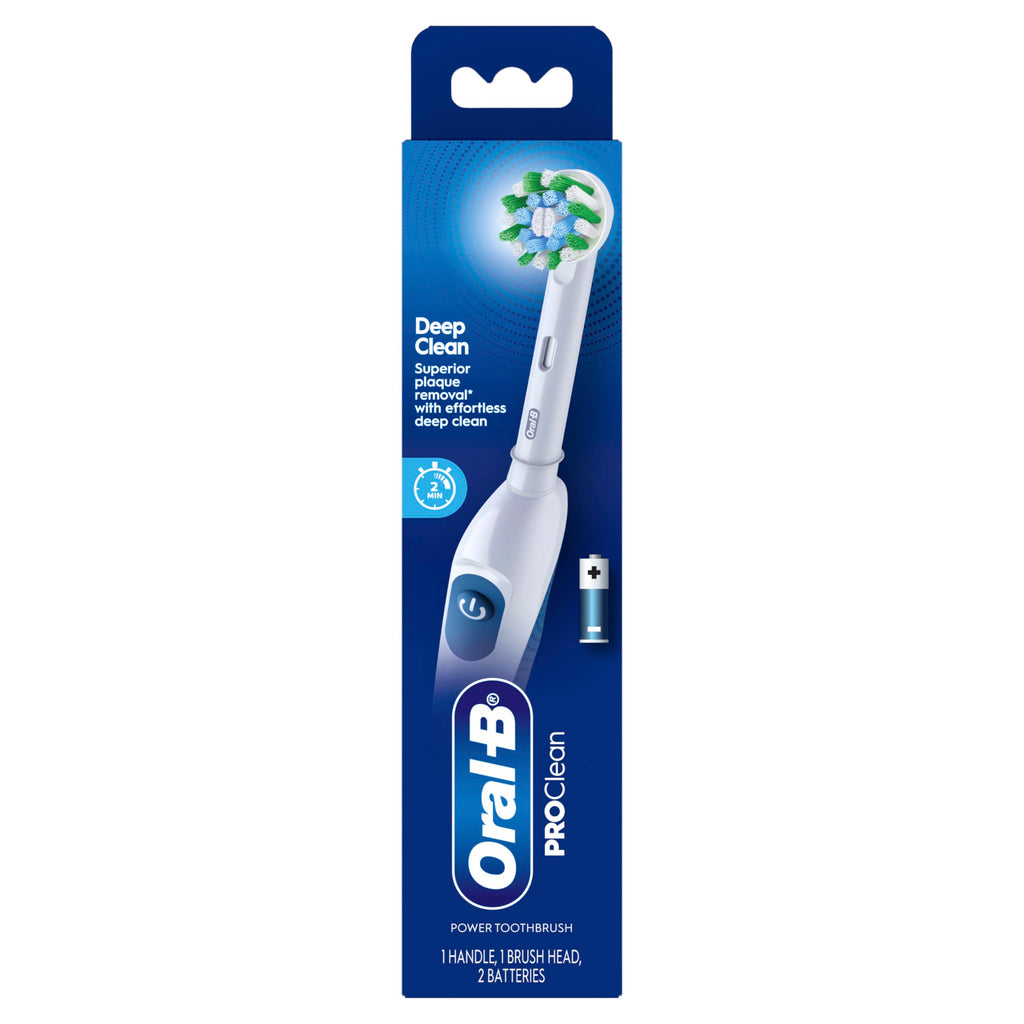 Oral-B Pro 100 3D White, Battery Toothbrush, White