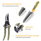 Garden Tool Set, WisaKey 9 Piece Stainless Steel Heavy Duty Gardening Hand Tools Durable Garden Tool Bag Gardening Gifts for Women and Men Fathers Day for Dad Husband