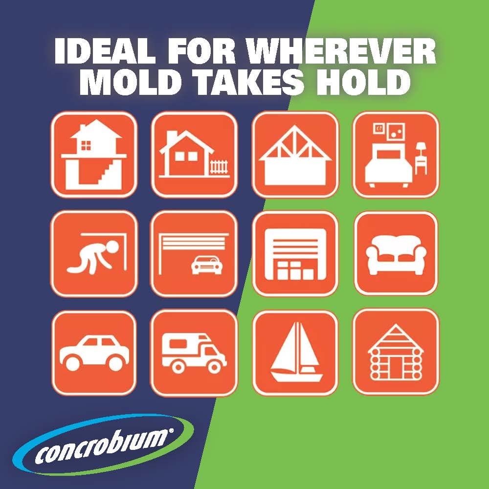 Concrobium Mold Control, 32 oz Spray – Eliminates & Prevents Mold – EPA-Registered, Bleach-Free, Odorless, VOC-Free (Pack of 6)