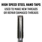 Drill America m8 x 1 High Speed Steel 4 Flute Hand Tap Set, DWT Series