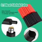 Twidec/180PCS Battery Cable Ends AWG 2 4 6 8 10 12 14 16 Gauge Copper Cable Wire Lugs,Ring Terminals Connectors,Copper Ring Terminals Connectors with Heat Shrink N-105-180PCS