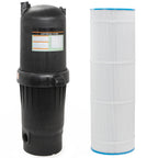 XtremepowerUS 175 sq/ft Swimming Pool Cartridge Filter In-Ground Pool/Spa Swimming Pool Filter for Pool Up to 52,800 Gallons, Pressure Gauge, Filter Included, 2" Inlet/Outlet
